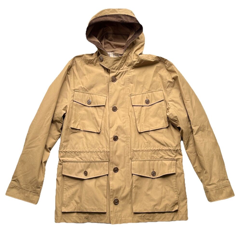 J. Crew Wallace & Barnes Lightweight Parka Jacket Hooded Lined Water Resistant